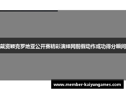 戴资颖克罗地亚公开赛精彩演绎网前假动作成功得分瞬间