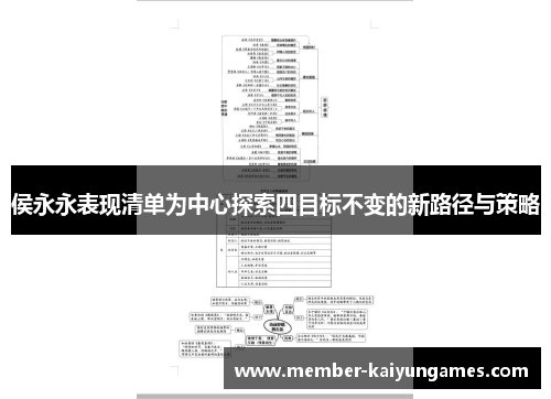 侯永永表现清单为中心探索四目标不变的新路径与策略