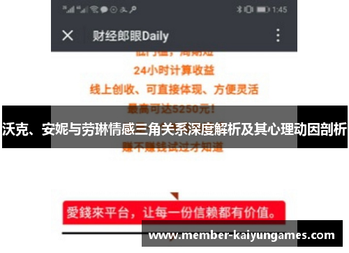 沃克、安妮与劳琳情感三角关系深度解析及其心理动因剖析