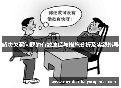 解决欠薪问题的有效途径与措施分析及实践指导