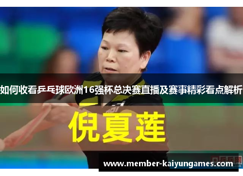 如何收看乒乓球欧洲16强杯总决赛直播及赛事精彩看点解析
