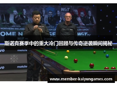 斯诺克赛季中的重大冷门回顾与传奇逆袭瞬间揭秘