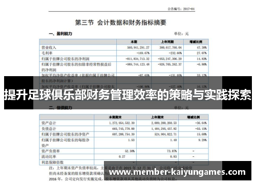 提升足球俱乐部财务管理效率的策略与实践探索